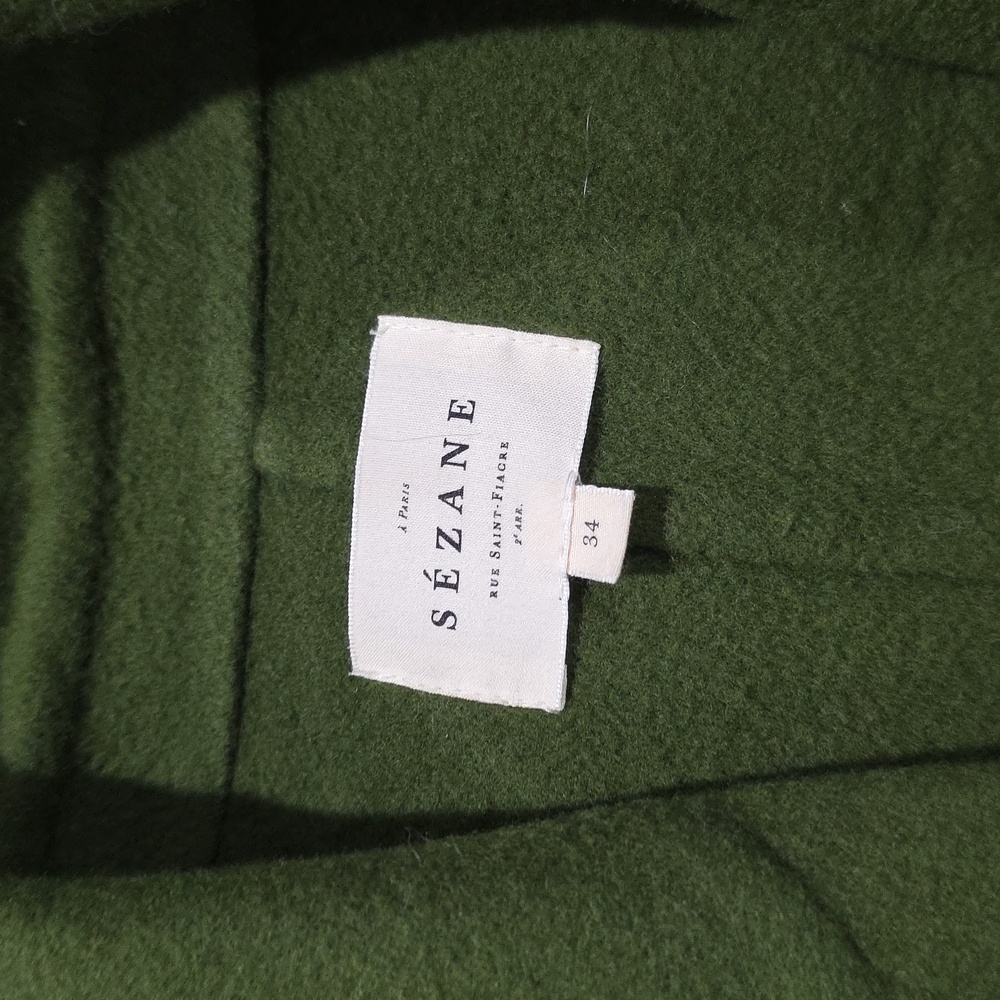 Sezane Mederick Coat Garden Green - Size 2 - Picture 2 of 3